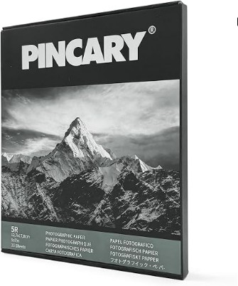 RC Photographic Paper, Pinhole Camera Paper, Glossy Grade 3, 5x7, 25 Sheets | Glossy Grade 3 Black-and-White Paper for Analog Work; Film and Resin Paper Support Pinhole, Contact, and Enlarger Studies.